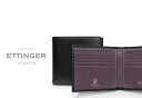 エッティンガー 財布（メンズ） [ETTINGER社公認正規販売店]エッティンガー / ETTINGER ●TAB ( ST951AJ ) スターリング・パープルコレクション ロイヤルコレクション BILLFOLD 10C/C &amp; COIN PURSE 小銭入れ付き二つ折り財布 ( メンズ/レザー/ウォレット/小銭入れ )