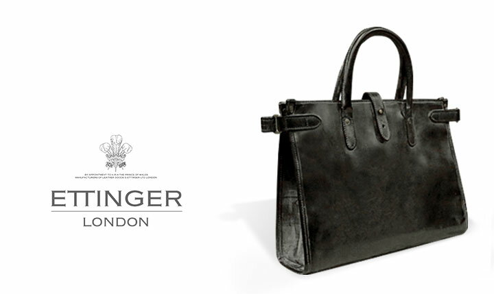 エッティンガー / ETTINGER ●ブライドルレザートートバッグ ( BLACK / ブラック ) T-15B BRIDLE LEATHER TOTE ( 革製鞄/メンズ/ビジネスバッグ/BAG )