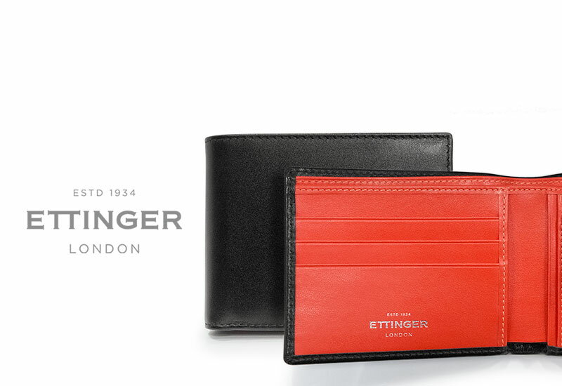 エッティンガー 財布（メンズ） [ETTINGER社公認正規販売店]エッティンガー / ETTINGER ●TAB(ST141JTAB) スターリング・オレンジコレクション ビルフォールド3C/カード＆コインパース タブ付き( メンズ/レザー/ウォレット/二つ折り財布/小銭入れ ) STERLING ORANGE