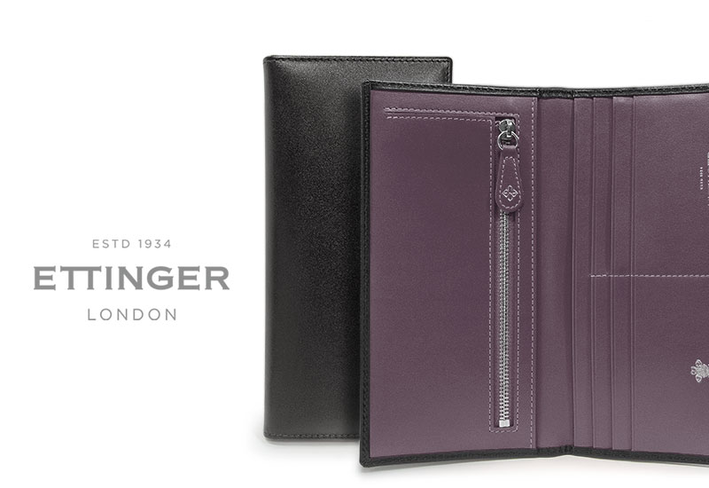 [ETTINGER社公認正規販売店]エッティンガー / ETTINGER ■●スターリング・パープルコレクション/ロイヤルコレクションLONG WALLET WITH ZIP ( 小銭入れ付き長財布 ) ST953AEJR ( メンズ/レザー/ロングウォレット/長財布 )