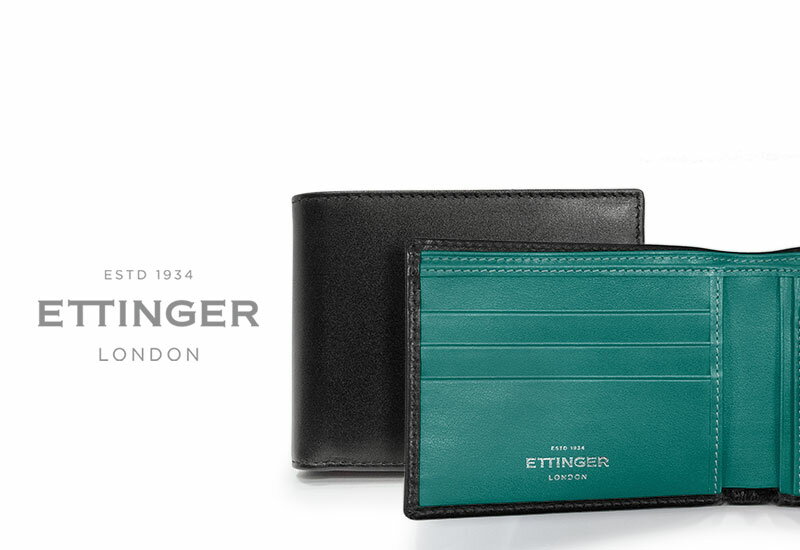 [ETTINGER社公認正規販売店]エッティンガー / ETTINGER ●TAB(ST141JTAB) スターリング・ターコイズコレクション ビルフォールド3C/カード＆コインパース タブ付き ( メンズ/レザー/ウォレット/二つ折り財布/小銭入れ ) STERLING TURQUOISE