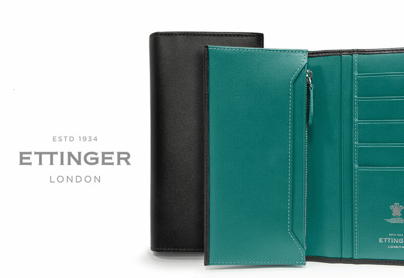 ETTINGER社公認正規販売店 エッティンガー / ETTINGER ■●スターリング ターコイズコレクション SLIM LONG WALLET / 小銭入れ付き長財布 2112BEJ ( レザー/ロングウォレット/メンズ ) STERLING TURQUOISE