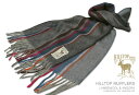 HILLTOP / ヒルトップ マフラー LAMBSWOOL & ANGORA MUFFLERS FAH 01925 B2 NAVY DENIM ( ネイビー×...