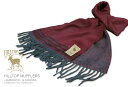 HILLTOP / ヒルトップ マフラー LAMBSWOOL & ANGORA MUFFLERS FAH 01928 A4 PLUM NAVY ( プラム系ボー...