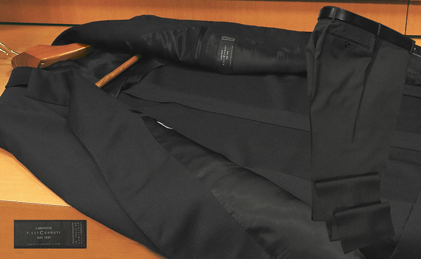 春夏 【 RING JACKET / リングヂャケット 】 [ CERRUTI ] 3ツ釦段返りブラックスーツ ( 26S34Y ) [ STYLE 184 ]