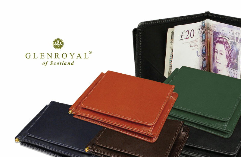 グレンロイヤル / GLENROYAL ●MONEY CLIP WITH POCKET 二つ折り革財布 ( マネークリップウォレット/ブライドル ) 03-6164 