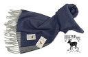 HILLTOP / qgbv }t[ Super fine Merino wool MUFFLERS ( lCr[n )AF1077TF-NAVY yyMt_z