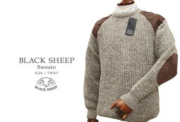 エイチアンドエム BLACK SHEEP / ブラックシープ パッチクルーネックセーター ( Twist ) SG01 【楽ギフ_包装】