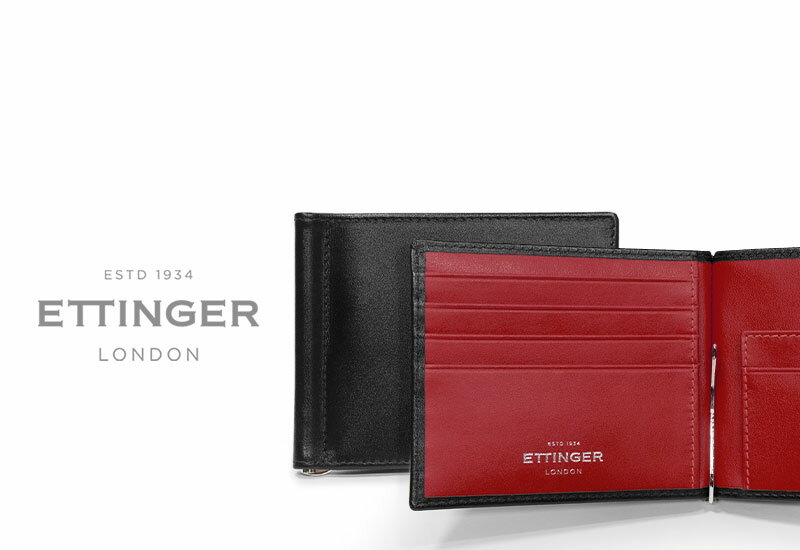 ETTINGER社公認正規販売店 エッティンガー / ETTINGER ( ST787AJ )スターリング レッドコレクション MONEY CLIP WALLET / マネークリップ ( レザー/札ばさみ/二つ折り財布/メンズ ) STERLING RED