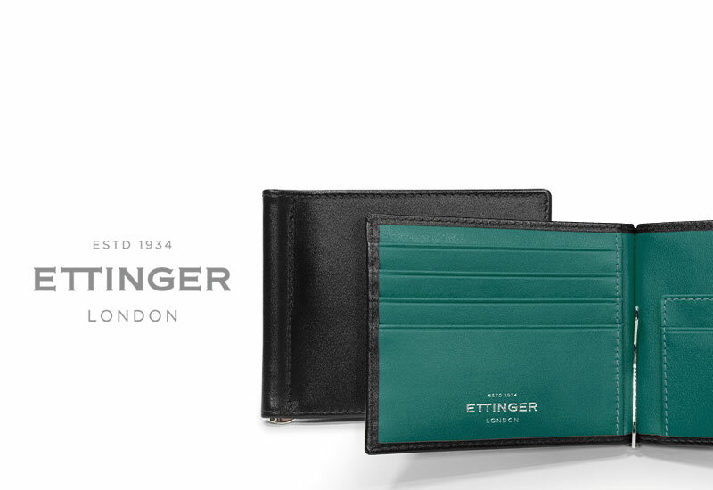 ETTINGER社公認正規販売店 エッティンガー / ETTINGER ( ST787AJ ) ■●スターリング ターコイズコレクション MONEY CLIP WALLET / マネークリップ ( レザー/札ばさみ/二つ折り財布/メンズ ) STERLING TURQUOISE