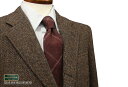 ★I型 ( アメリカントラッド型 3ツ釦段返り ) HARRIS TWEED JACKET ハリスツイード ジャケット ブラウンへリンボーン柄 525-901/HA200-B1 トラッドジャケット