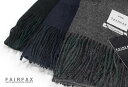 カシミヤマフラー メンズ FAIRFAX / フェアファクス カシミヤマフラー カシミア100% 無地×ブラックウォッチ リバーシブル ”Solid/Black Watch” FM83 ( NRT )【楽ギフ_包装】【あす楽対応】