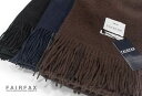 FAIRFAX / フェアファクス カシミヤマフラー カシミア100% 無地×ウィンドウペーンチェック柄リバーシブル ”Solid / Window Pane ...