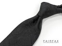■TRAD SALE!【FAIRFAX/フェアファクス】シャドーペイズリー柄ネクタイ/ソリッドタイ/無地ネクタイ(ブラック×濃紺シャドーペイズリー)(FSP-0...