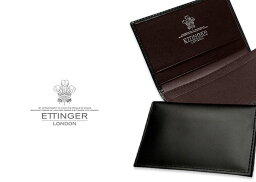 エッティンガー 名刺入れ（メンズ） [ETTINGER社公認正規販売店]○エッティンガー VIOLA COLOR Collection●010 ●ビジティング・カードケース 143JR BLACK×INSIDE:VIOLA ( 別注/レザー/メンズ/名刺入れ/カードケース )