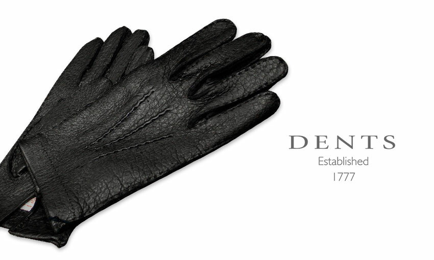 [デンツ社公認販売店]DENTS 手袋 / デンツ手袋 PECCARY / ペッカリー ( 猪豚革 ) [ BLACK / ブラック ] 15-1041 BLACK 【楽ギフ_包装】