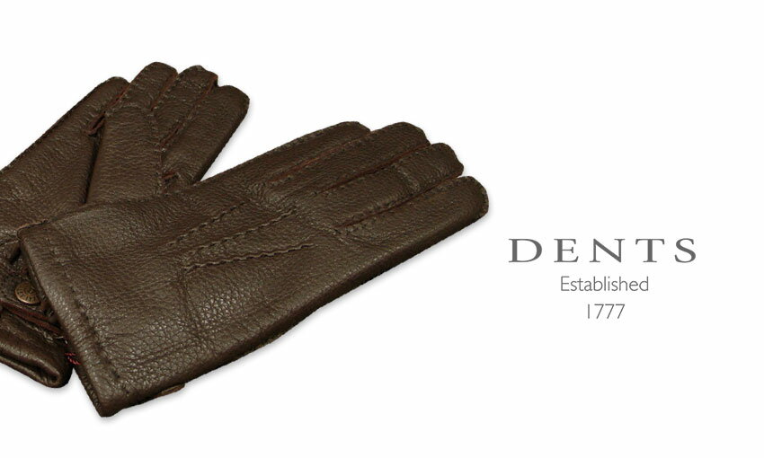 デンツ　手袋（メンズ） [デンツ社公認販売店]DENTS 手袋 / デンツ手袋 DEERSKIN / ディアスキン ( 鹿革 ) [ BARK / バーク ] 15-1550BA 【楽ギフ_包装】