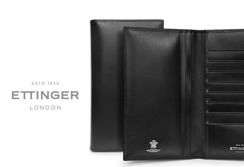 エッティンガー / ETTINGER NO CORNERS BLACK COLLECTION ●011 ロングウォレット 806AJR ( メンズ/レザー/長財布/札入れ/カード入れ )