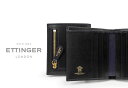 エッティンガー 革二つ折り財布 メンズ [ETTINGER社公認正規販売店]●003 ETTINGER / エッティンガー BLACK-PURPLE EURO COLLECTION MINI WALLET 6C / C & ZIP POCKET小銭入れ付きニつ折りミニウォレット BH975BEJブラック×パープルユーロ コレクション