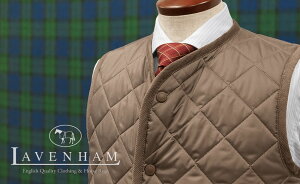 LAVENHAM / ラベンハム [ COLLARLESS GILET / カラーレスジレ ] [ ラブンスター ] ●284 / CORK キルティングベスト / メンズ / MENS ( LVH101680202B0 )