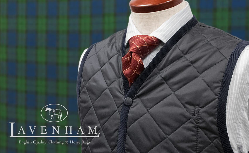 LAVENHAM / ラベンハム [ DUBLIN / ダブリン ] [ ポリエステル ] ●262 / SUFFOLK NAVY キルティングベスト / メンズ / MENS ( LVH101380200B0/SLJ1051 )