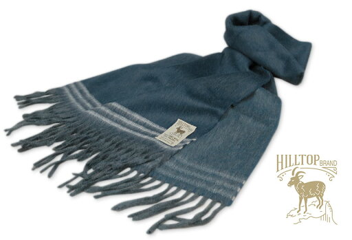 HILLTOP / ヒルトップ マフラー LAMBSWOOL & ANGORA MUFFLERS FAH 01928 A3 BLUE WHITE ( ブルー系ボーダー ) 【楽ギフ_包装】 HILLTOP / ヒルトップ マフラー LAMBSWOOL & ANGORA MUFFLERS FAH 01928 A3 BLUE WHITE ( ブルー系ボーダー ) 【楽ギフ_包装】