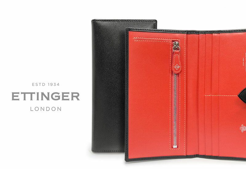 エッティンガー / ETTINGER ●TAB ( ST953AEJTAB ) スターリング・オレンジコレクション 小銭入れ付き長財布 タブ付きLONG WALLET WITH TAB ロングウォレットSTERLING ORANGE