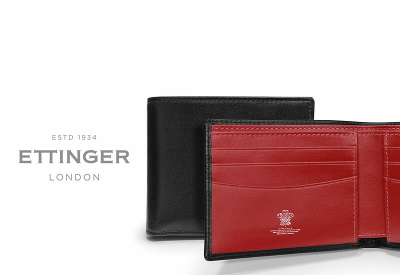 [ETTINGER社公認正規販売店]エッティンガー / ETTINGER ●TAB ( ST030CJTAB ) スターリング・レッドコレクション ビルフォールド タブ付き ( メンズ/レザー/ウォレット/二つ折り財布 ) STERLING RED