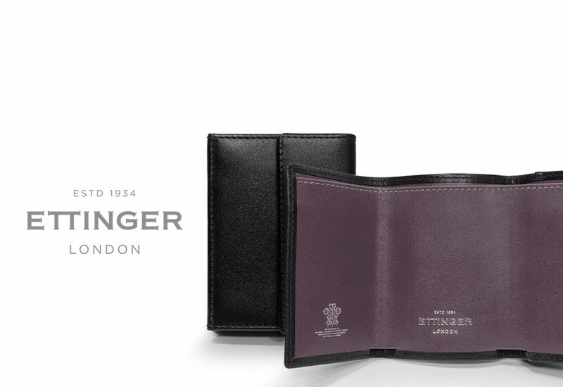 エッティンガー [ETTINGER社公認正規販売店]エッティンガー / ETTINGER ( ST2180JS ) ■●スターリング・パープルコレクション ロイヤルコレクション 3 FOLD WALLET WITH COIN PURSE 三つ折りウォレット コインパース ( メンズ/レザー/財布/小銭入れ )