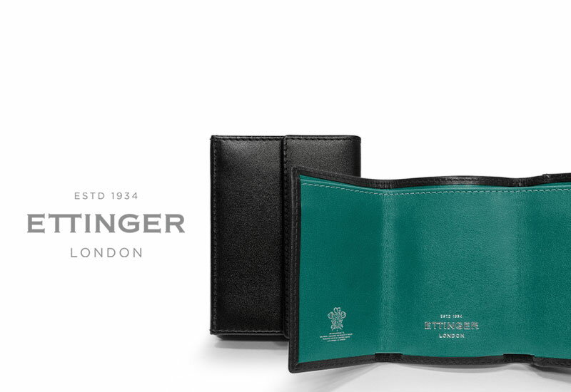 [ETTINGER社公認正規販売店]エッティンガー / ETTINGER ( ST2180JS ) ■●スターリング・ターコイズコレクション 3 FOLD WALLET WITH COIN PURSE 三つ折りウォレット コインパース ( メンズ/レザー/財布/小銭入れ ) STERLING TURQUOISE