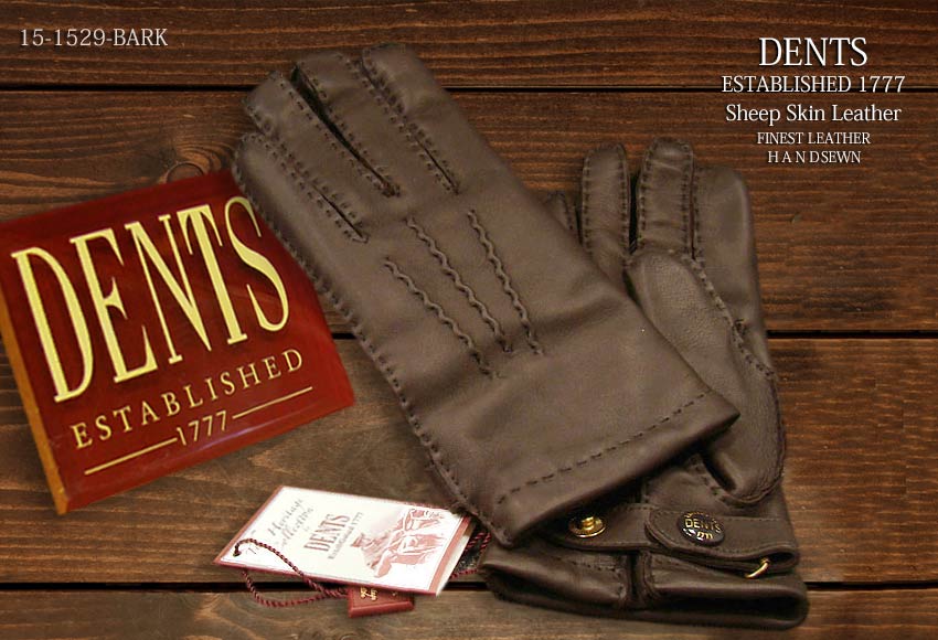 [デンツ社公認販売店]DENTS 手袋 / デンツ手袋 SHEEPSKIN / シープスキン ( 羊革 ) [ BROWN / ダークブラウン ] 15-1529BR 【楽ギフ_包装】