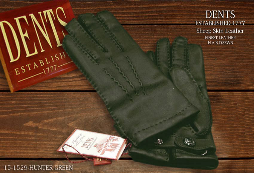 [デンツ社公認販売店]DENTS 手袋 / デンツ手袋 SHEEPSKIN / シープスキン ( 羊革 ) [ HUNTER / グリーン ] 15-1529H 【楽ギフ_包装】