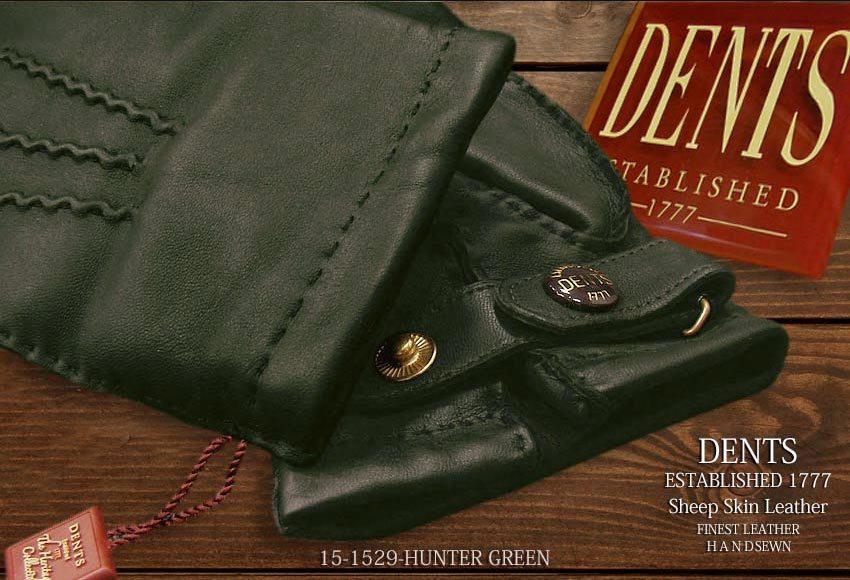 [デンツ社公認販売店]DENTS 手袋 / デンツ手袋 SHEEPSKIN / シープスキン ( 羊革 ) [ HUNTER / グリーン ] 15-1529H 【楽ギフ_包装】