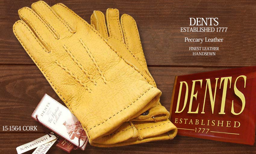 [デンツ社公認販売店]DENTS 手袋 / デンツ手袋 PECCARY / ペッカリー ( 猪豚革 ) [ CORK / コルク / コーク ] 15-1564C 【楽ギフ_包装】 2