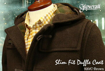 GLOVERALL / グローバーオール スリムフィット・ダッフルコート メンズ ( 920 / C ) ブラウン●