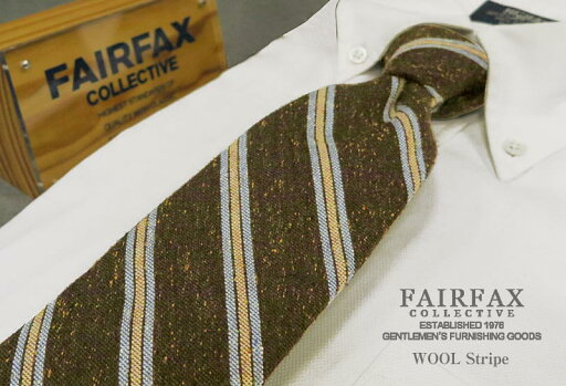 【 FAIRFAX / フェアファクス 】 ウールタイ ( ストライプ / ネクタイ ) ( FAWS-017 ) 【楽ギフ_包装】 【 FAIRFAX / フェアファクス 】 ウールタイ ( ストライプ / ネクタイ ) ( FAWS-017 ) 【楽ギフ_包装】