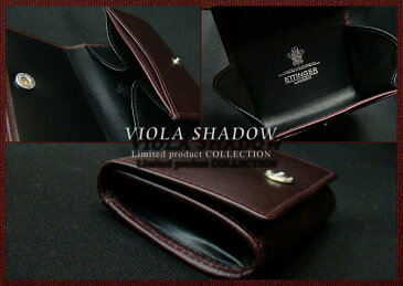 [ETTINGER社公認正規販売店]ETTINGER / エッティンガー ▽ビオラシャドー VIOLA SHADOW●006コインパース ( カードポケット付 ) 2034JR / VIOLA×INSIDE:BLACK ( メンズ/レザー/コインケース/小銭入れ/別注 )