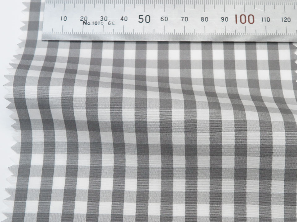 オリジナルオーダーシャツ●FM84738ホワイト×グレーのギンガムチェック ブロードクロス【The Royal Caribbean Cotton Silver】100番手双糸x100番手双糸 100%Cotton