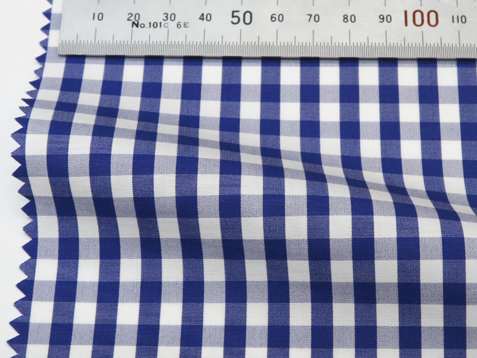 オリジナルオーダーシャツ●FM84739ホワイト×ロイヤルブルーのギンガムチェック ブロードクロス【The Royal Caribbean Cotton Silver】100番手双糸x100番手双糸 100%Cotton