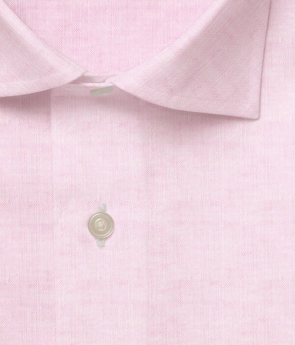 オリジナルオーダーシャツ●FM82753麻ピンク無地(杢調)60番単糸×60番単糸100%Linen Headmans Linen