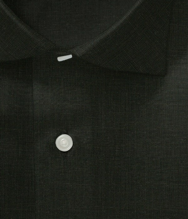 オリジナルオーダーシャツ●FM82757麻ブラック無地(杢調)60番単糸×60番単糸100%Linen Headmans Linen