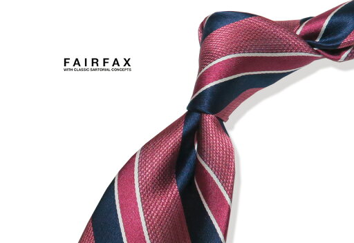 【 FAIRFAX / フェアファクス 】●杢調ピンク地にダークネイビー×オフホワイト×ピンクのストライプ●( FAS-1044 ) 【楽ギフ_包装】 【 FAIRFAX / フェアファクス 】●杢調ピンク地にダークネイビー×オフホワイト×ピンクのストライプ●( FAS-1044 ) 【楽ギフ_包装】
