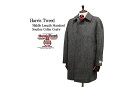 Harris Tweed / ハリスツイード ミドルレングス スタンダード ステンカラーコート ハーフコート ( グレーヘリンボーン ) 9504-08