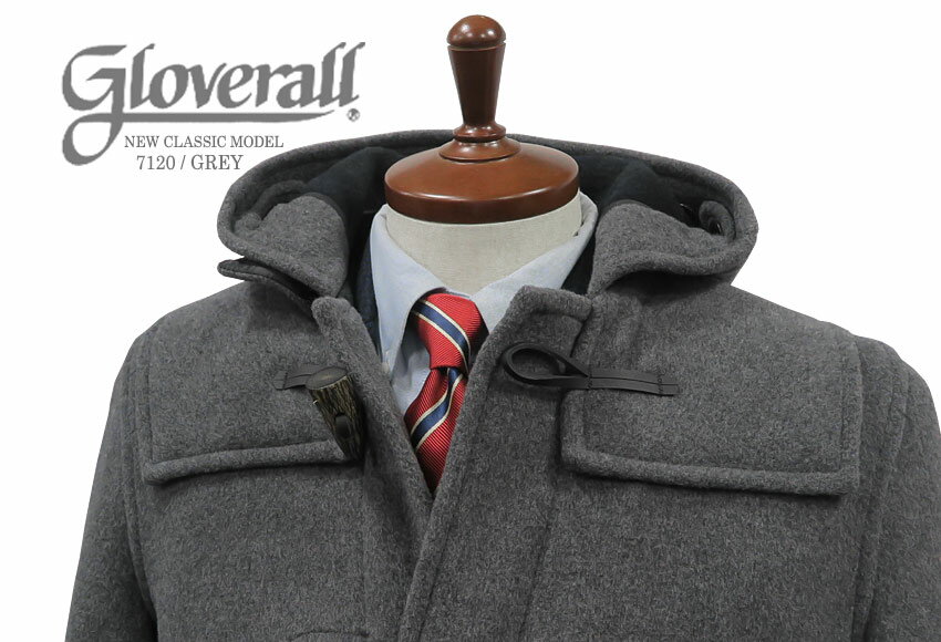 GLOVERALL / グローバーオール ダッフルコート 7120-02 GREY グレー NEW CLASSIC MODEL ニュークラシックモデル / メンズ/ 7120/CT [ GLOVERALL ] 日本正規輸入代理店商品