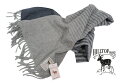 HILLTOP / ヒルトップ マフラー Lambswool MUFFLERS ( ライトグレーとネイビーのボーダー柄)FAH03688A2Navy【楽ギフ_包...