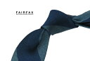 ■TRAD SALE!【 FAIRFAX / フェアファクス 】ネイビー×杢調スレートブルーのストライプネクタイ ( レジメンタルネクタイ ) ●( FAS-1...