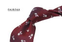 ■TRAD SALE!【 FAIRFAX / フェアファクス 】小紋 ●ワイン地にピンク×オフホワイトの小紋タイ/ ネクタイ ( FAK-1271 ) 【楽ギフ...