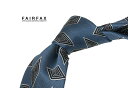 ■TRAD SALE!【 FAIRFAX / フェアファクス 】小紋 ●スレートブルー地に濃紺×オフホワイトの小紋タイ/ ネクタイ ( FAK-1383 ) 【...