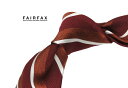 ■TRAD SALE!【 FAIRFAX / フェアファクス 】ワイン地に杢調テラコッタブラウン×オフホワイトのストライプ柄ネクタイ ( レジメンタルネクタイ ...