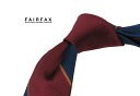 ■TRAD SALE!【 FAIRFAX / フェアファクス 】ワイン×ネイビー×オレンジのストライプ柄ネクタイ ( レジメンタルネクタイ ) ●( FAS-1...